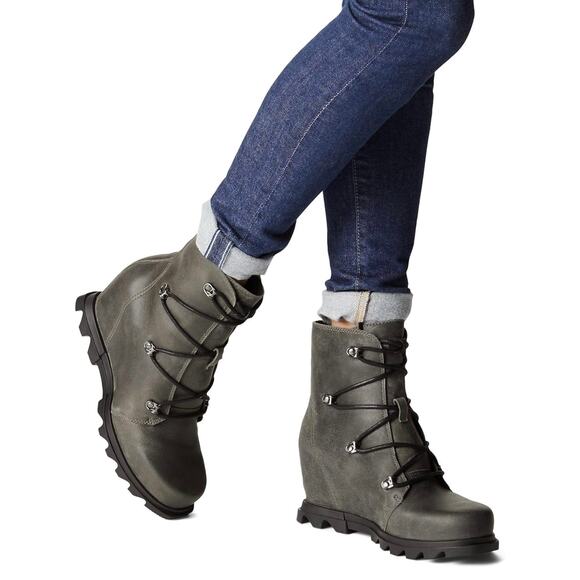 Sorel Shoes - Sorel Joan of Arctic III Gray Wedge Boots